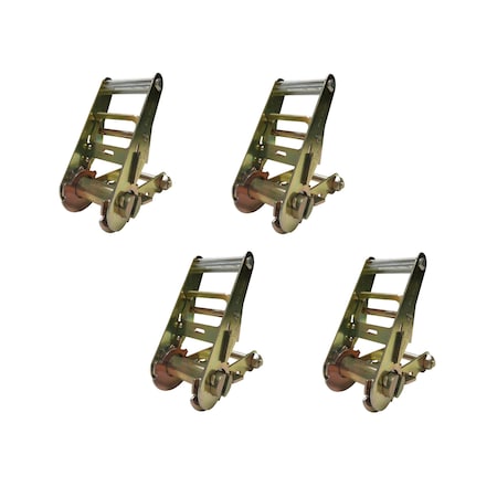 Tie 4 Safe 2" Short Handle Ratchet Buckle Tow Dolly Truck Trailer Flatbed Car Hauler, 4PK RB02CK-52-4